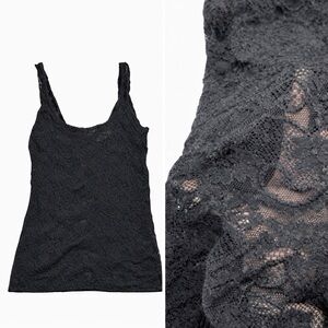 TALULA by ARITZIA Black Lace Tank XS Sheer Whimsigoth Soft Goth